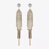 JS Jessica Simpson Ombre Womens Multi Color Crystal Drop Earrings