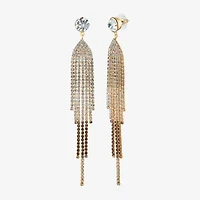JS Jessica Simpson Ombre Womens Multi Color Crystal Drop Earrings
