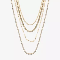 JS Jessica Simpson Womens Crystal Strand Necklace
