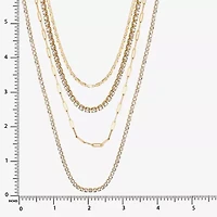 JS Jessica Simpson Womens Crystal Strand Necklace