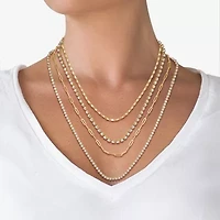 JS Jessica Simpson Womens Crystal Strand Necklace