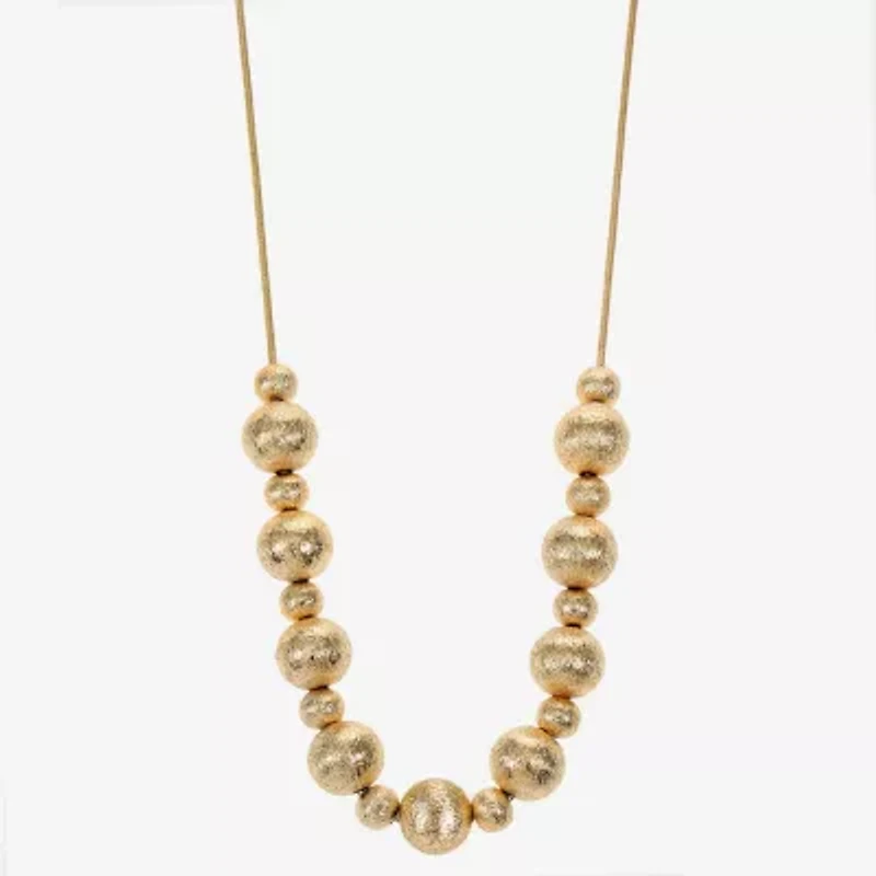 Monet Jewelry Beaded Frontal Womens 17 Inch Collar Necklace