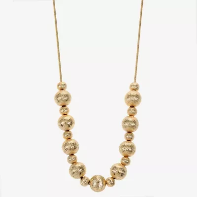 Monet Jewelry Beaded Frontal Womens 17 Inch Collar Necklace