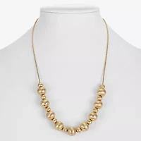 Monet Jewelry Beaded Frontal Womens 17 Inch Collar Necklace