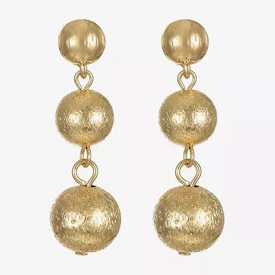 Monet Jewelry Beaded Triple Womens Round Hypoallergenic Drop Earrings