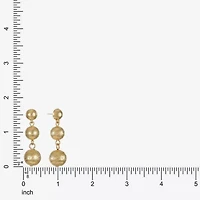 Monet Jewelry Beaded Triple Womens Round Hypoallergenic Drop Earrings