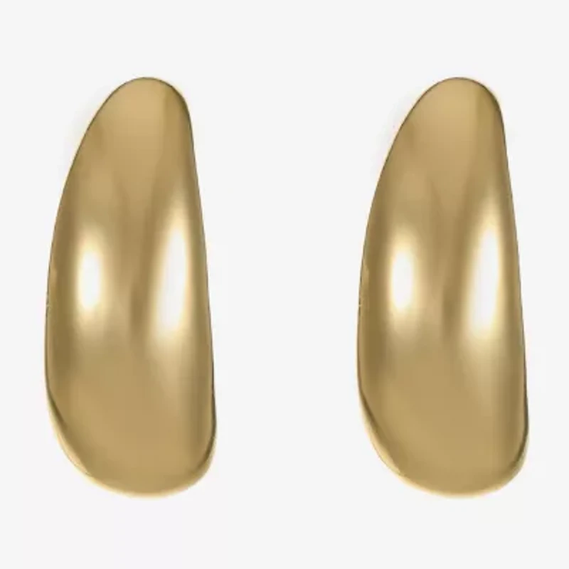 Liz Claiborne Huggie Womens 25.4mm Hypoallergenic Hoop Earrings