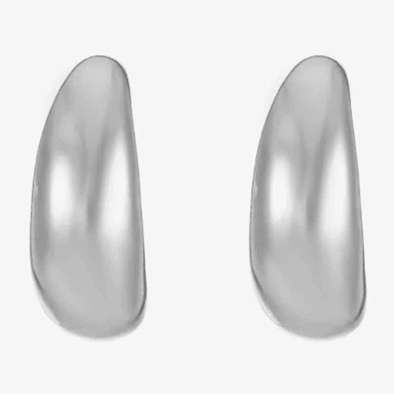 Liz Claiborne Huggie Womens 25.4mm Hypoallergenic Hoop Earrings