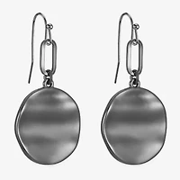 Liz Claiborne Wavy Coin Womens Paperclip Drop Earrings