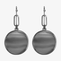 Liz Claiborne Wavy Coin Womens Paperclip Drop Earrings