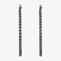 Liz Claiborne Twisted Womens 66mm Hypoallergenic Hoop Earrings