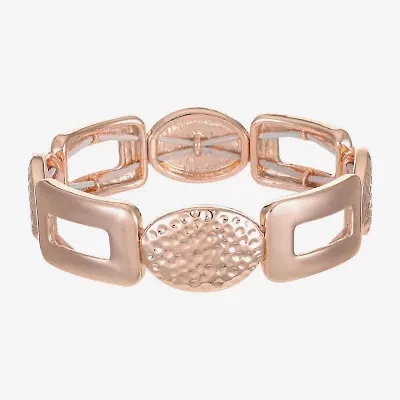 Liz Claiborne Hammered Womens Square Stretch Bracelet