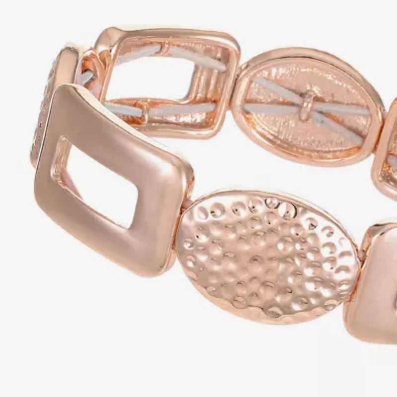Liz Claiborne Hammered Womens Square Stretch Bracelet