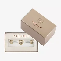 Monet Jewelry Two Tone Rope Twist Womens Glass Cuff Bracelet