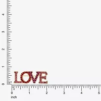 Monet Jewelry Gold Tone Love Pink Glass Pin