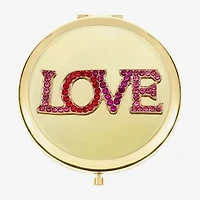 Monet Jewelry Gold Tone Love Gold Tone Compact Mirror