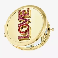 Monet Jewelry Gold Tone Love Gold Tone Compact Mirror