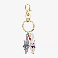 Monet Jewelry Gold Tone Cats Key Chain