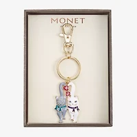 Monet Jewelry Gold Tone Cats Key Chain