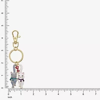 Monet Jewelry Gold Tone Cats Key Chain