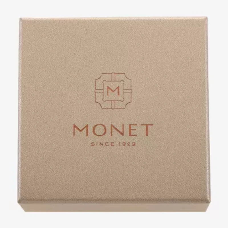 Monet Jewelry Gold Tone Red Glass Pin