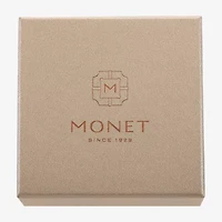 Monet Jewelry Gold Tone Red Glass Pin