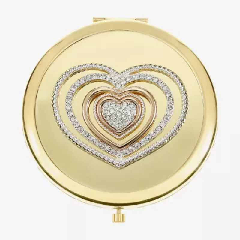 Monet Jewelry Gold Tone Gold Tone Heart Compact Mirror