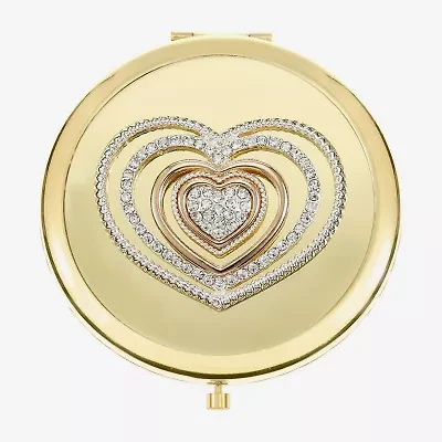 Monet Jewelry Gold Tone Gold Tone Heart Compact Mirror
