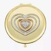 Monet Jewelry Gold Tone Gold Tone Heart Compact Mirror