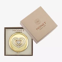 Monet Jewelry Gold Tone Gold Tone Heart Compact Mirror