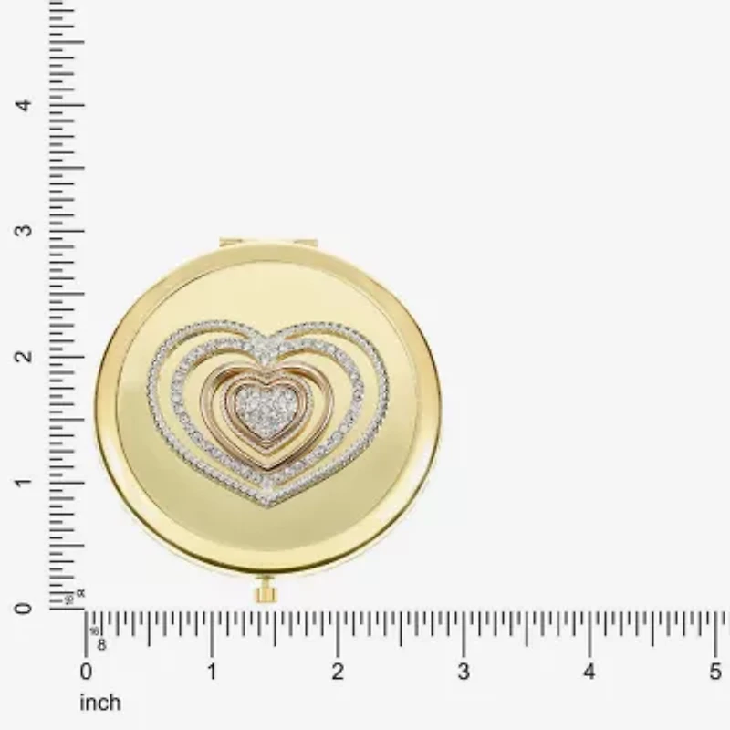 Monet Jewelry Gold Tone Gold Tone Heart Compact Mirror