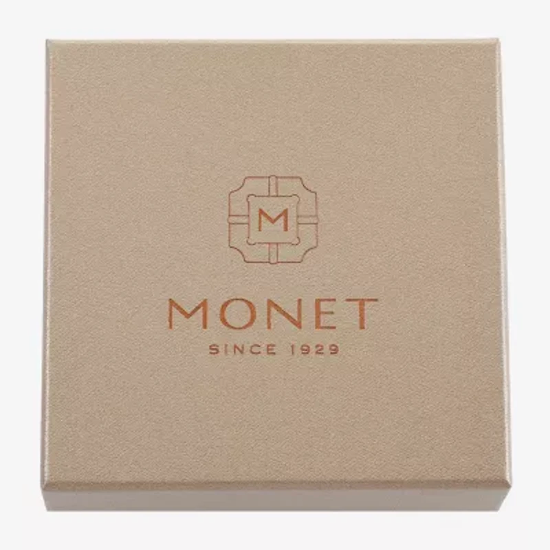 Monet Jewelry Gold Tone Red Rose Gold Tone Flower Compact Mirror