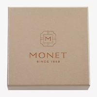 Monet Jewelry Gold Tone Red Rose Gold Tone Flower Compact Mirror