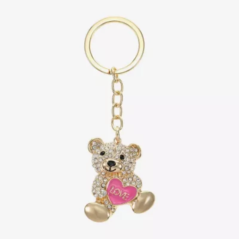 Monet Jewelry Gold Tone Love Bear Heart Key Chain