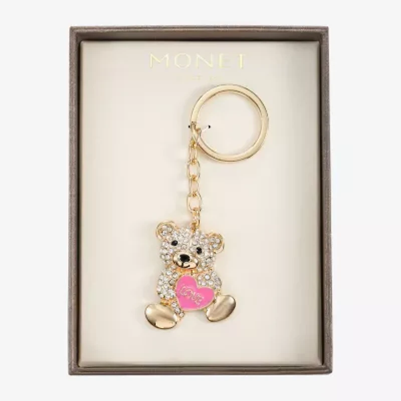 Monet Jewelry Gold Tone Love Bear Heart Key Chain