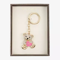 Monet Jewelry Gold Tone Love Bear Heart Key Chain