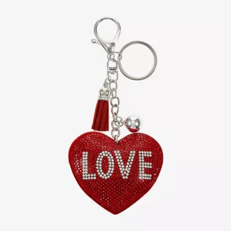 Monet Jewelry Silver Tone Love Tassel Charm Heart Key Chain