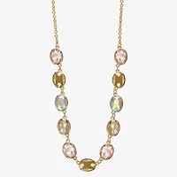 Monet Jewelry Frontal Womens Gray 17 Inch Collar Necklace