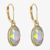 Monet Jewelry Womens Glass Oval Drop Earrings