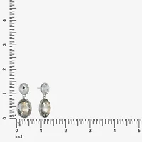 Monet Jewelry Double Womens Brown Glass Oval Hypoallergenic Drop Earrings