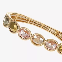 Monet Jewelry Stretch Womens Brown Glass Oval Bangle Bracelet