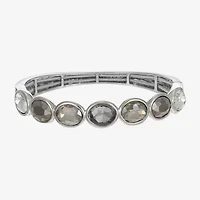 Monet Jewelry Stretch Womens Brown Glass Oval Bangle Bracelet