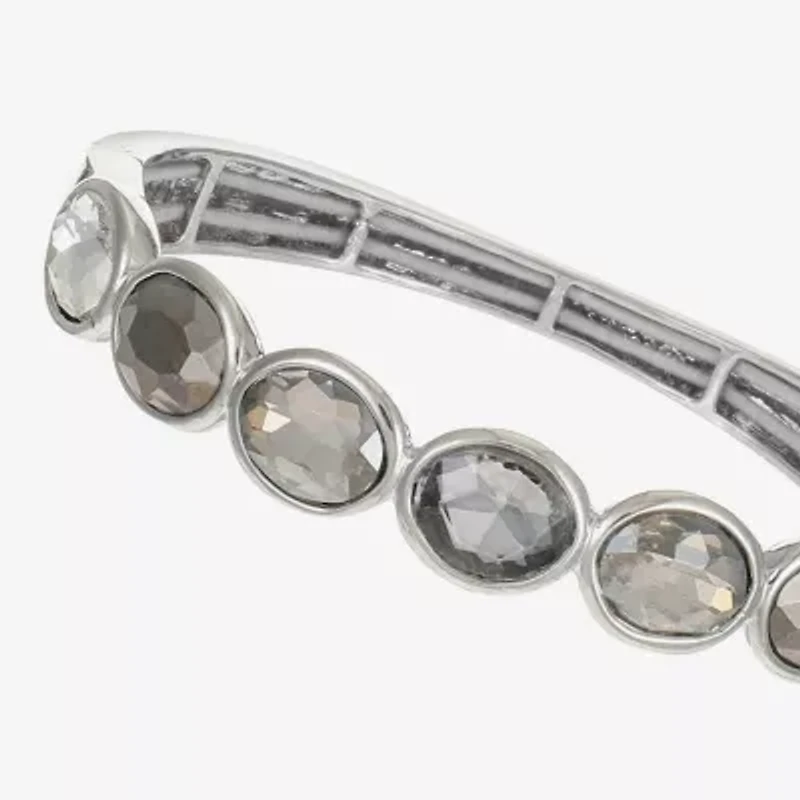 Monet Jewelry Stretch Womens Brown Glass Oval Bangle Bracelet