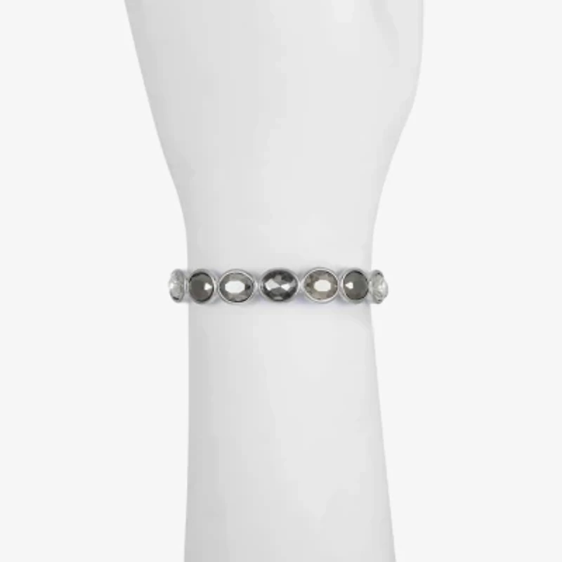 Monet Jewelry Stretch Womens Brown Glass Oval Bangle Bracelet