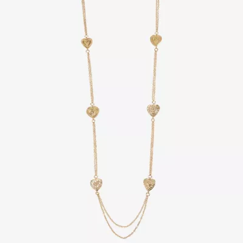Monet Jewelry Gold Tone Radiant Womens 34 Inch Strand Necklace