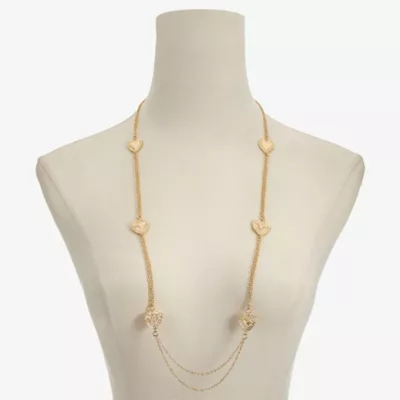 Monet Jewelry Gold Tone Radiant Womens 34 Inch Strand Necklace