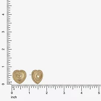 Monet Jewelry Gold Tone Radiant 20mm Heart Stud Earrings