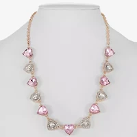 Monet Jewelry Frontal Womens Red 17 Inch Collar Necklace