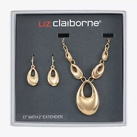 Liz Claiborne Womens Oval 2-pc. Jewelry Set