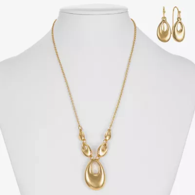 Liz Claiborne Womens Oval 2-pc. Jewelry Set